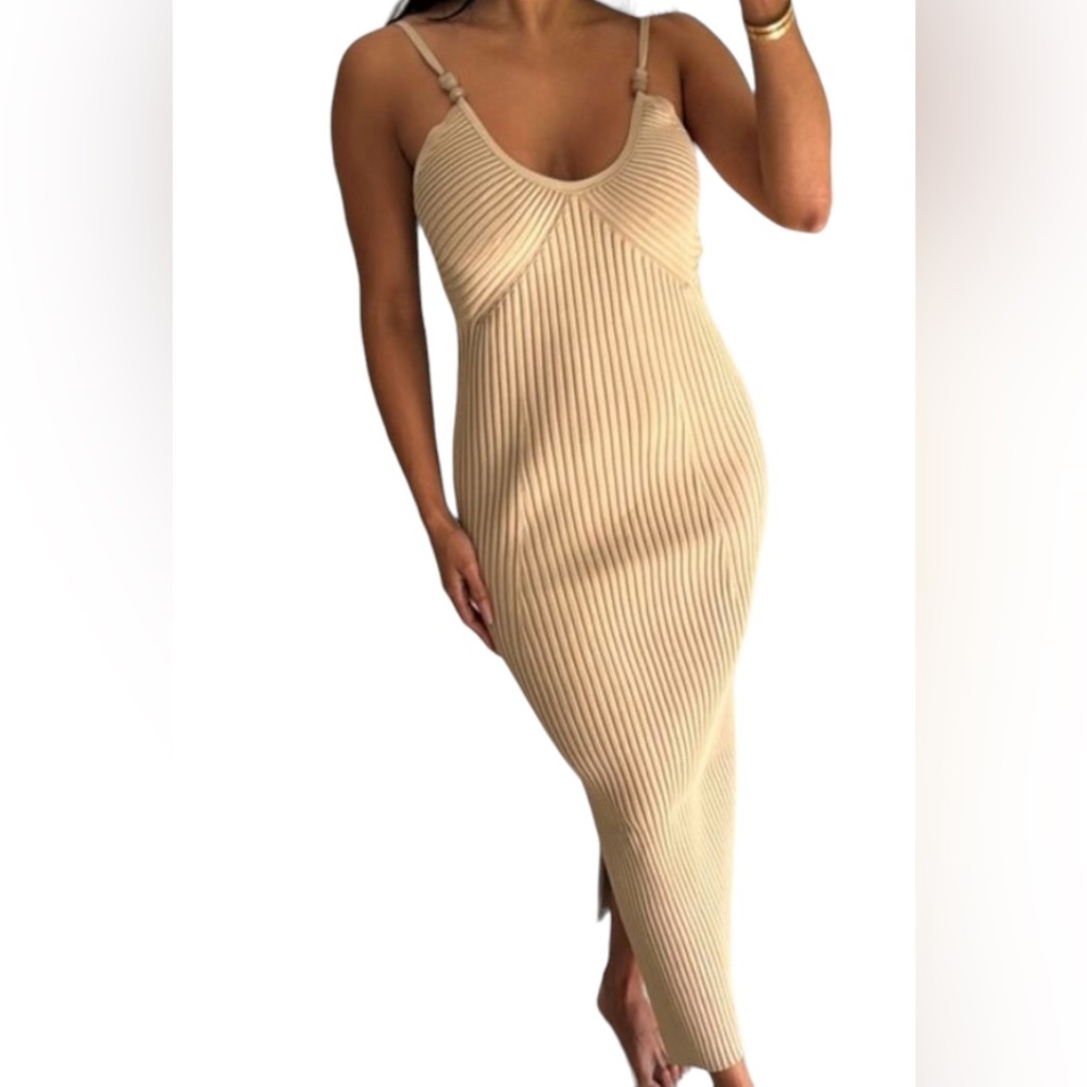 NWT House of Harlow 1960 Dress Tan L